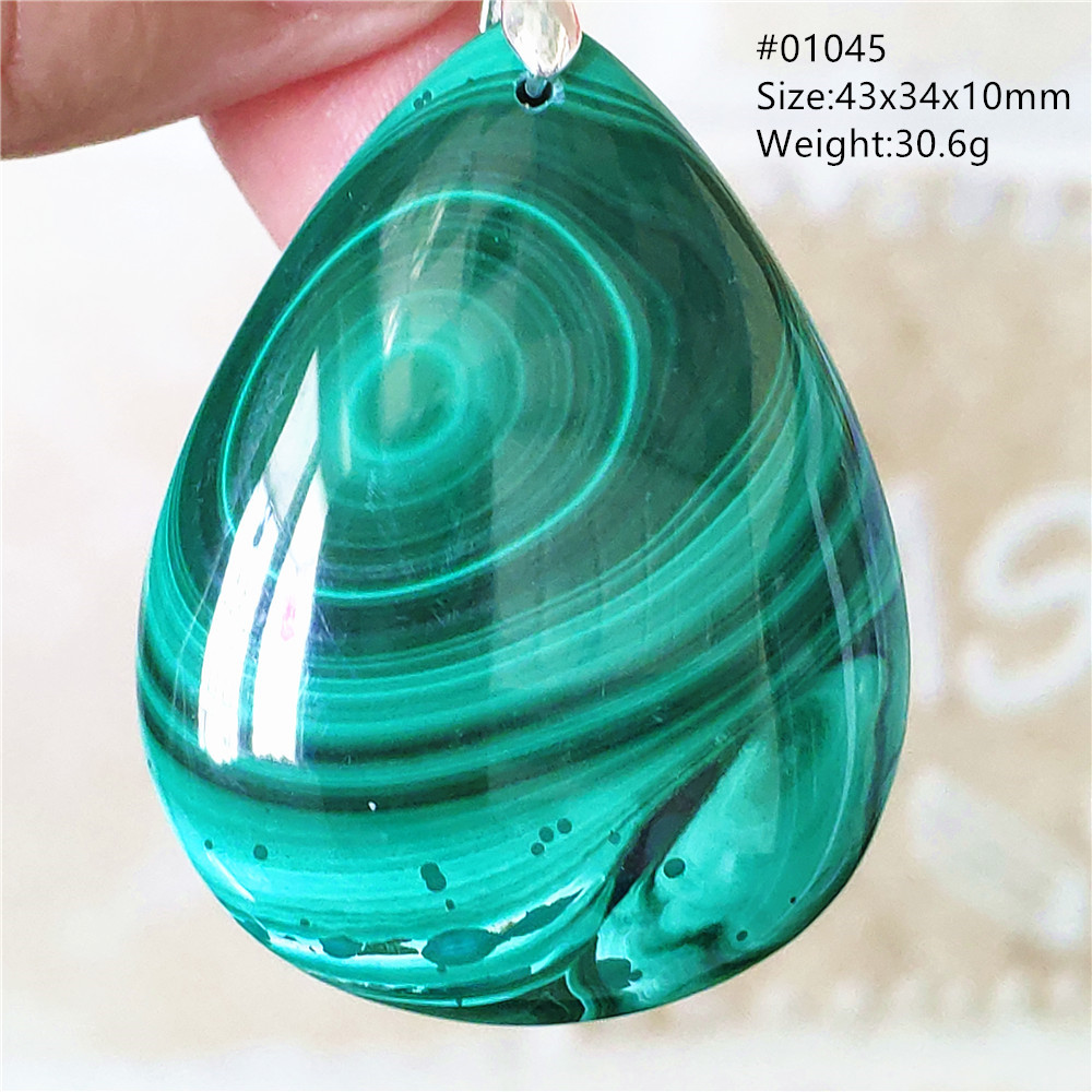 925 Sterling Silver Chain Necklace Men - Naturale verde Malachite crisocolla ciondolo pietra