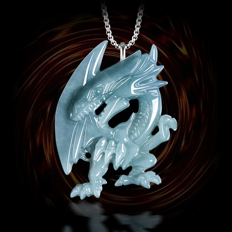 Necklaces - Collana con ciondolo drago di giadeite