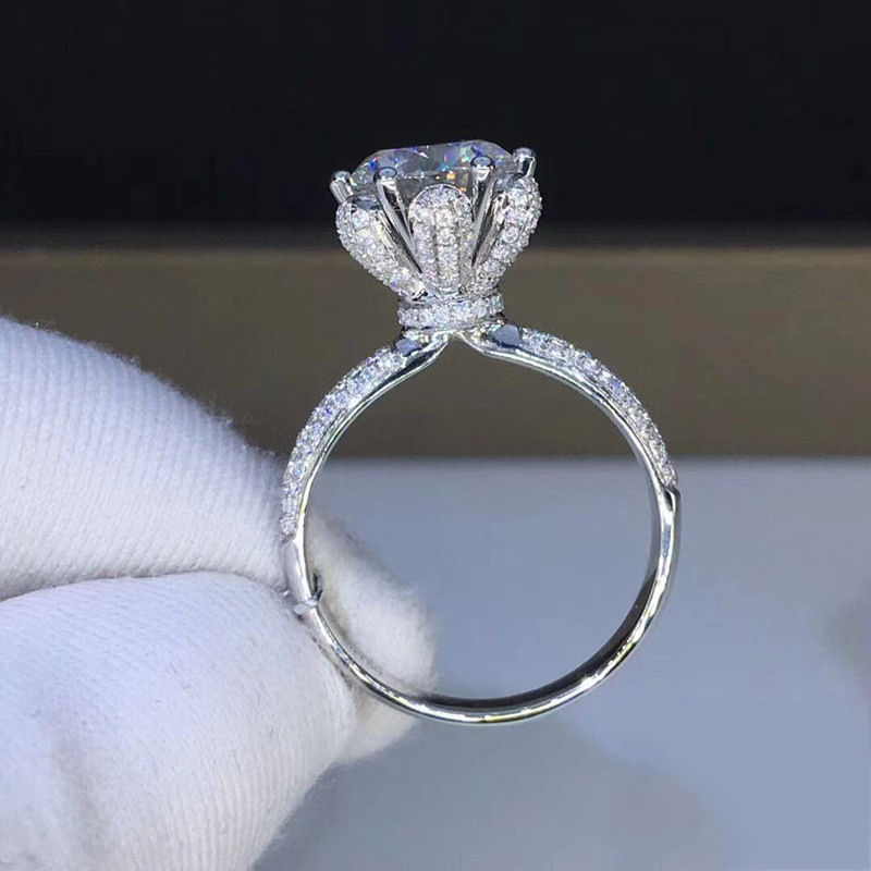 Moissanite Engagement Ring 1 Carat - Anello con Morganite e Diamante Coltivato