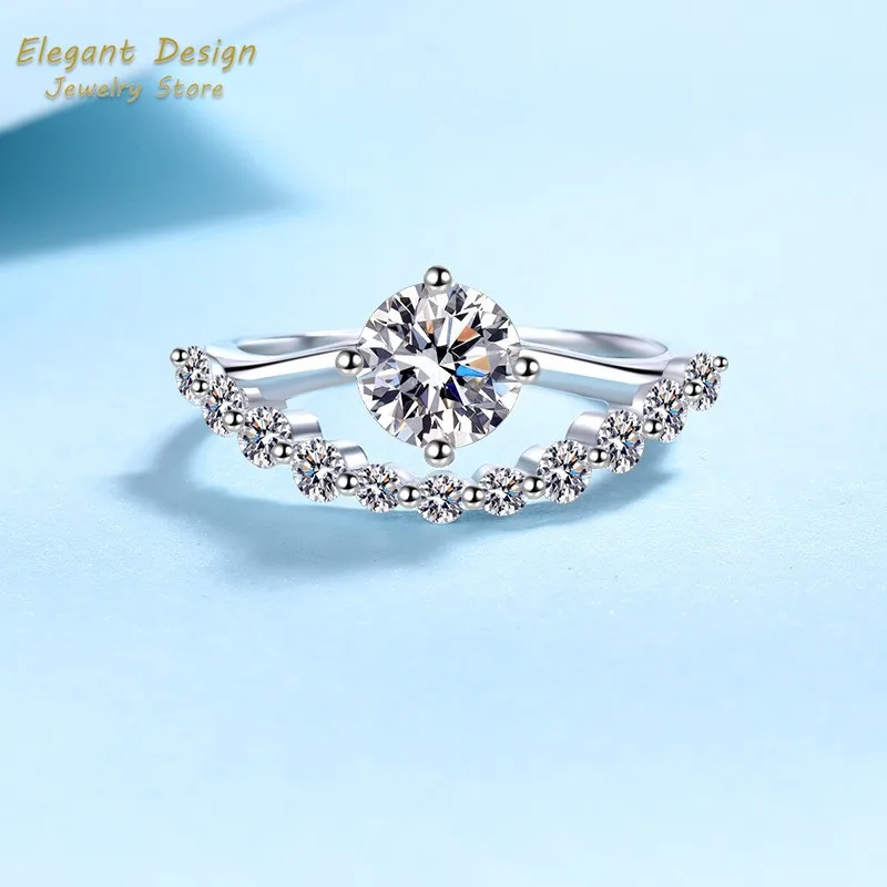Anello da Sposa Corona d'Amore - Moissanite Engagement Ring 1 Carat recensione e prezzo