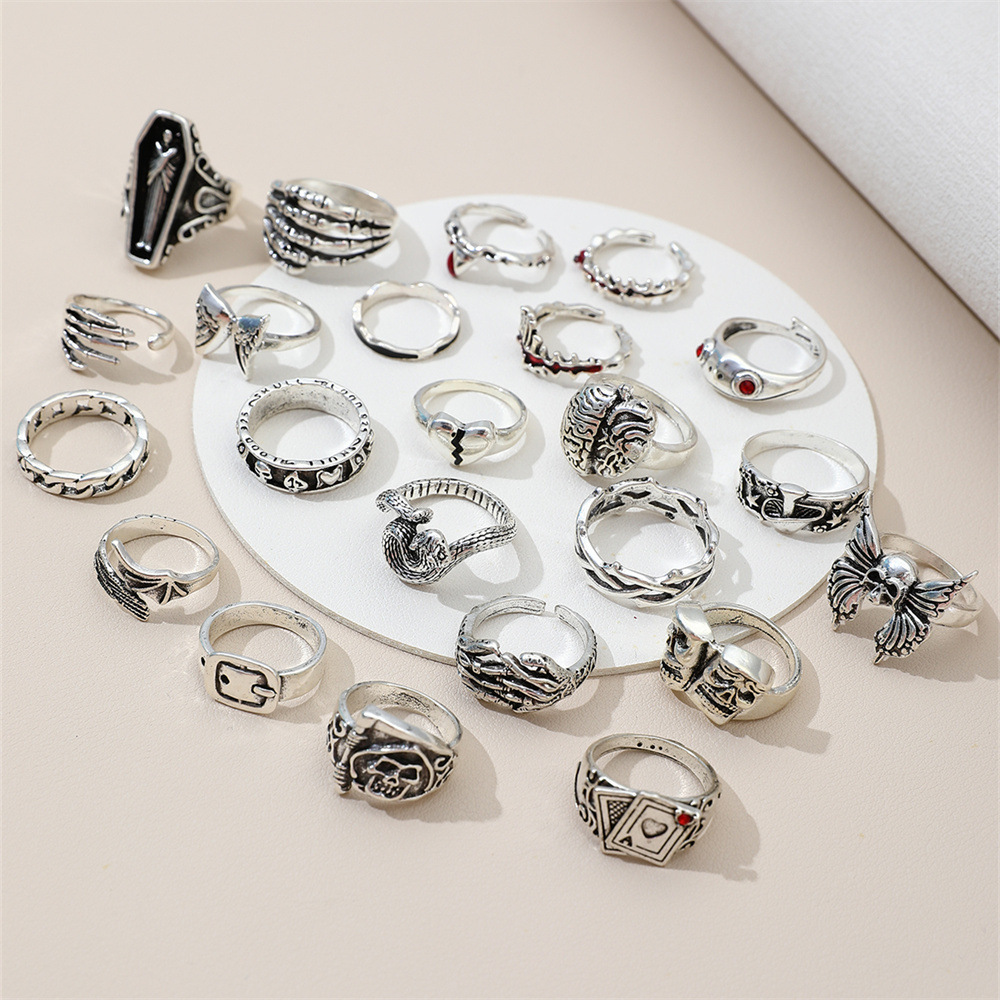 Set di 23 anelli da dito con m - Vintage Punk Knuckle Rings Set recensione e prezzo