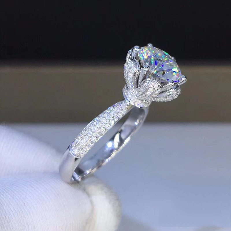 Anello con Morganite e Diamant - Moissanite Engagement Ring 1 Carat recensione e prezzo