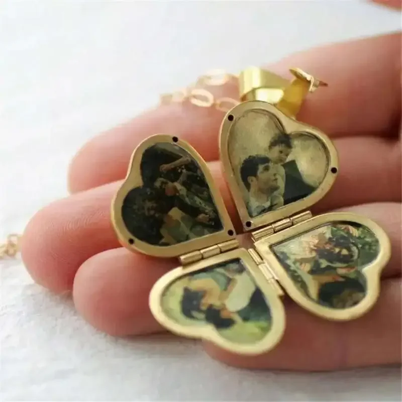 Collana vintage pieghevole mul - Heart Locket Necklace Photo recensione e prezzo