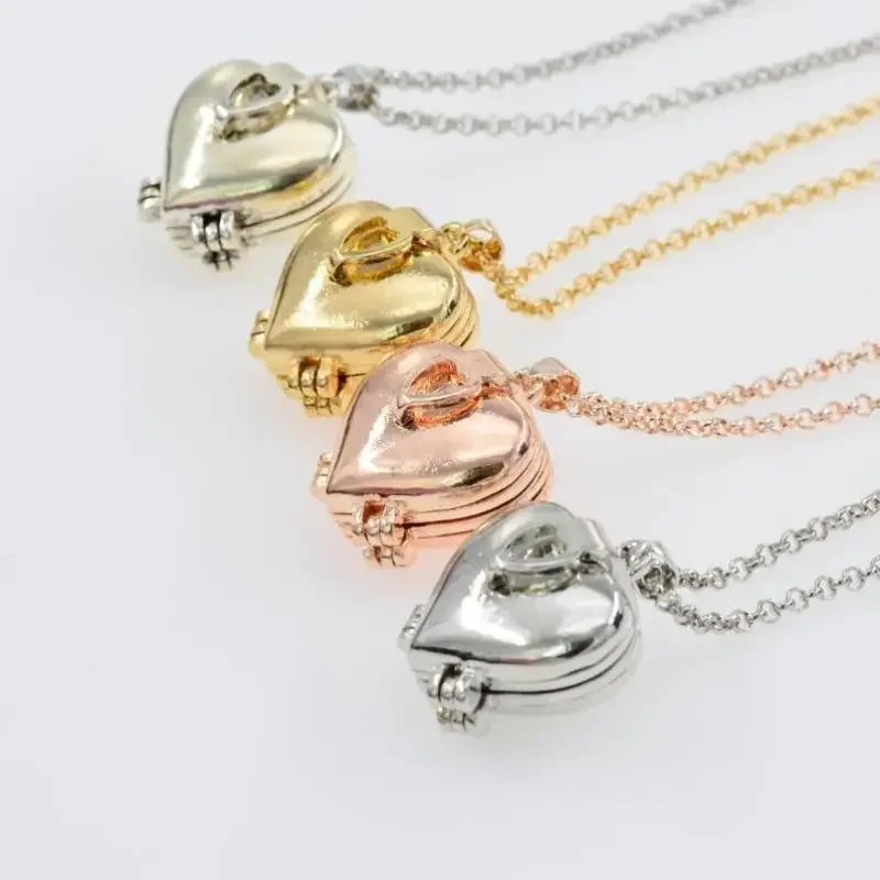 Collana vintage pieghevole mul - Heart Locket Necklace Photo recensione e prezzo