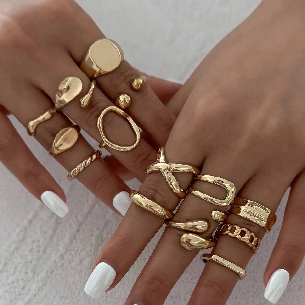 IngeSight.Z 14 Pz/set Hip Hop  - Vintage Punk Knuckle Rings Set recensione e prezzo