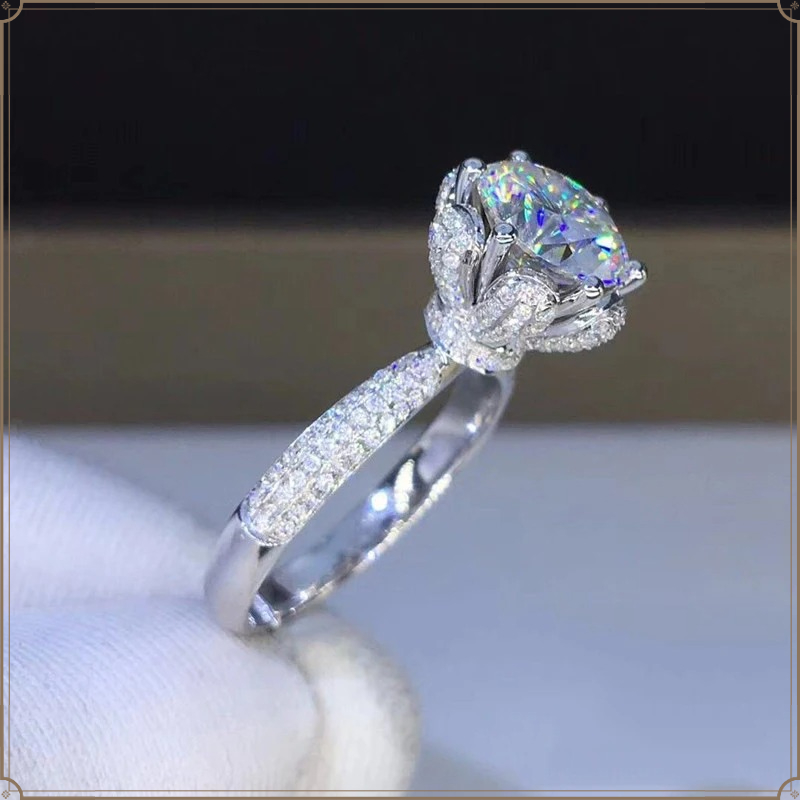 Anello con Morganite e Diamant - Moissanite Engagement Ring 1 Carat recensione e prezzo