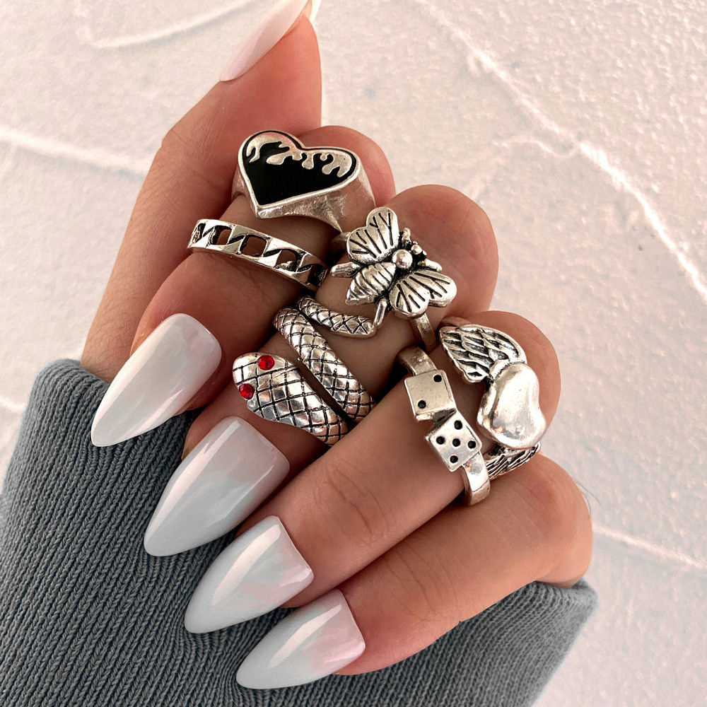 Set di 6 anelli da donna in st - Vintage Punk Knuckle Rings Set recensione e prezzo