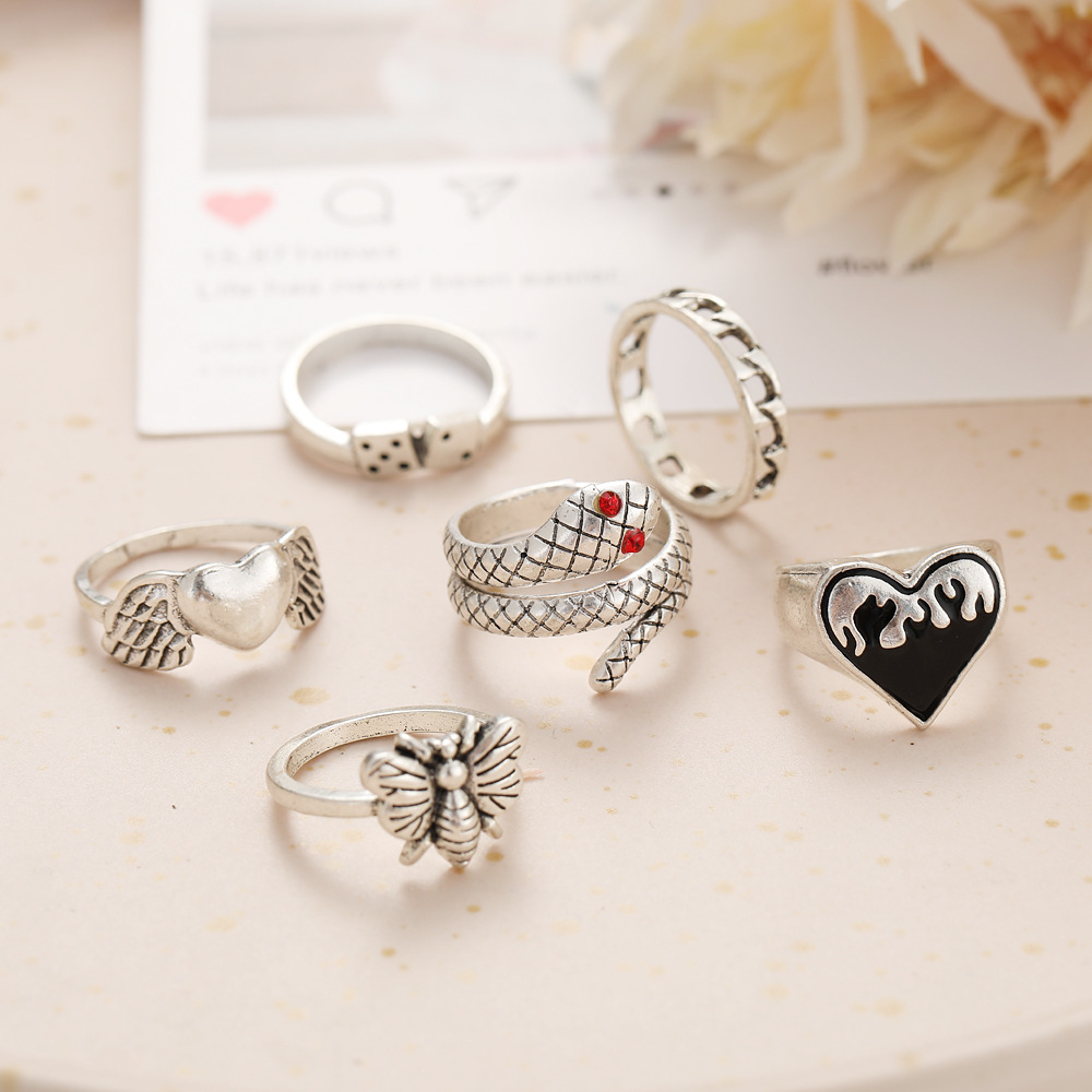 Set di 6 anelli da donna in st - Vintage Punk Knuckle Rings Set recensione e prezzo